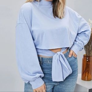 Baby blue crop sweater
